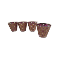 Load image into Gallery viewer, Culver Signed Mid-Century 22 Karat Gold and Amethyst Glasses (Set of 4)
