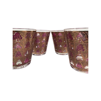 Load image into Gallery viewer, Culver Signed Mid-Century 22 Karat Gold and Amethyst Glasses (Set of 4)
