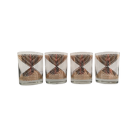 Load image into Gallery viewer, Georges Briard Signed Golden Triangles Double Old Fashion Glasses (Set of 4)
