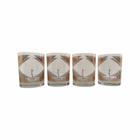 Load image into Gallery viewer, Georges Briard Signed Golden Triangles Double Old Fashion Glasses (Set of 4)

