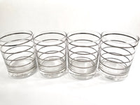Load image into Gallery viewer, Georges Briard Signed Mid-Century Silver Ring Double Old Fashion Glasses (Set of 4)
