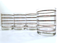 Load image into Gallery viewer, Georges Briard Signed Mid-Century Silver Ring Double Old Fashion Glasses (Set of 4)
