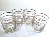 Load image into Gallery viewer, Georges Briard Signed Mid-Century Silver Ring Double Old Fashion Glasses (Set of 4)
