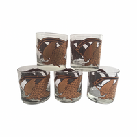 Load image into Gallery viewer, Morgan Signed Mid-Century Golden Eagle Glasses (Set of 5)
