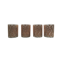 Load image into Gallery viewer, Culver Mid-Century Golden Diamonds Double Old Fashion Glasses (Set of 4)
