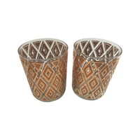 Load image into Gallery viewer, Culver Mid-Century Golden Diamonds Double Old Fashion Glasses (Set of 4)
