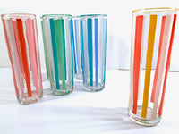 Load image into Gallery viewer, Libbey Mid-Century Partytime Bimini Tall Collins Glasses (Set of 7)
