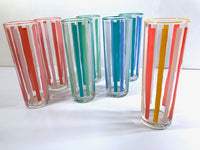 Load image into Gallery viewer, Libbey Mid-Century Partytime Bimini Tall Collins Glasses (Set of 7)
