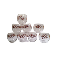 Load image into Gallery viewer, Federal Glass Mid-Century 22-Karat Gold Acorn Roly-Poly Set (Set of 8 Glasses)
