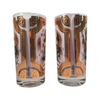 Load image into Gallery viewer, Fred Press Signed Mid-Century Trojan Horse Highball Glasses (Set of 2)
