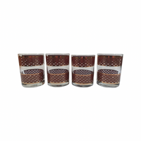 Load image into Gallery viewer, Georges Briard Signed Mid-Century Golden Weave Double Old Fashion Glasses (Set of 4)
