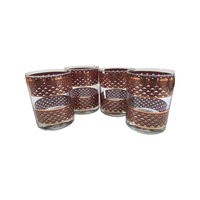 Load image into Gallery viewer, Georges Briard Signed Mid-Century Golden Weave Double Old Fashion Glasses (Set of 4)
