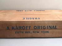 Load image into Gallery viewer, Karoff Original Mid-Century Kant-Spill Drink-N-Snack Server Bar Set (Set of 6 with Wood Carrier)
