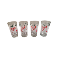 Load image into Gallery viewer, Mid-Century Santa and Rudolph at North Pole Glasses (Set of 4)
