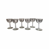 Load image into Gallery viewer, Libbey Mid-Century Silver Foliage Cocktail Glasses (Set of 6)
