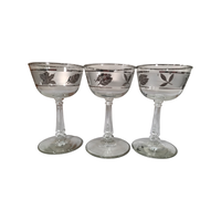 Load image into Gallery viewer, Libbey Mid-Century Silver Foliage Cocktail Glasses (Set of 6)
