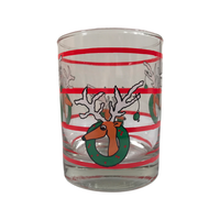 Load image into Gallery viewer, Libbey Reindeer In Wreath Double Old Fashion Glasses (Set of 4)
