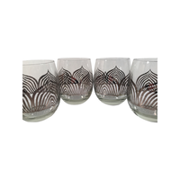 Load image into Gallery viewer, Georges Briard Signed Mid-Century Silver Deco Double Old Fashion Glasses (Set of 6)
