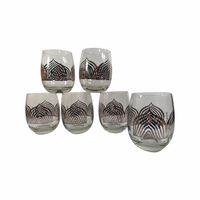 Load image into Gallery viewer, Georges Briard Signed Mid-Century Silver Deco Double Old Fashion Glasses (Set of 6)
