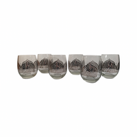 Load image into Gallery viewer, Georges Briard Signed Mid-Century Silver Deco Double Old Fashion Glasses (Set of 6)
