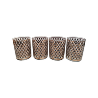 Load image into Gallery viewer, Culver Mid-Century Quartz Black Double Old Fashion Glasses (Set of 4)
