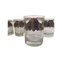 Load image into Gallery viewer, Georges Briard Signed Mid-Century Silver Acorn Double Old Fashion Glasses (Set of 4)
