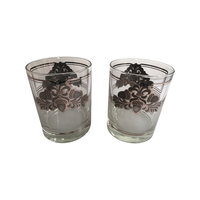 Load image into Gallery viewer, Georges Briard Signed Mid-Century Silver Acorn Double Old Fashion Glasses (Set of 2)
