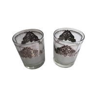 Load image into Gallery viewer, Georges Briard Signed Mid-Century Silver Acorn Double Old Fashion Glasses (Set of 2)
