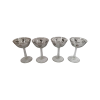 Load image into Gallery viewer, Libbey Mid-Century Silver Foliage Martini Glasses (Set of 4)
