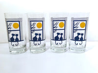 Load image into Gallery viewer, Cera Glass Signed Kitty Moonlight Serenade 8-Piece Cocktail Set
