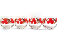 Load image into Gallery viewer, Federal Glass Mid-Century Cherry Roly Poly Glasses (Set of 4)
