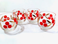 Load image into Gallery viewer, Federal Glass Mid-Century Cherry Roly Poly Glasses (Set of 4)
