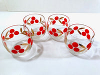 Load image into Gallery viewer, Federal Glass Mid-Century Cherry Roly Poly Glasses (Set of 4)
