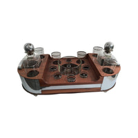 Load image into Gallery viewer, Art Deco 18 Piece Cocktail Bar Set with Wooden Carrier

