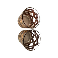 Load image into Gallery viewer, Culver Mid-Century Gold Herringbone Double Old Fashion Glasses (Set of 4)
