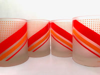 Load image into Gallery viewer, Tastesetter Signed Retro Orange and Red Double Old Fashion Glasses (Set of 6)
