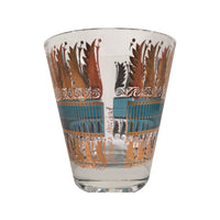 Load image into Gallery viewer, Georges Briard Signed Golden Feathers Double Old Fashion Glasses (Set of 4)
