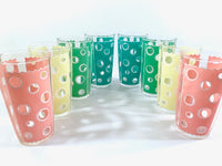 Load image into Gallery viewer, Fred Press - Mid-Century Rainbow Circle Bar Set (8 Glasses and Carrier)
