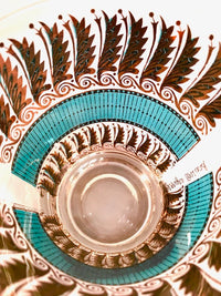 Load image into Gallery viewer, Georges Briard Signed Golden Feathers Double Old Fashion Glasses (Set of 4)
