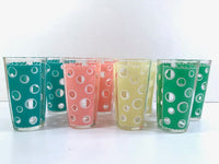 Load image into Gallery viewer, Fred Press - Mid-Century Rainbow Circle Bar Set (8 Glasses and Carrier)
