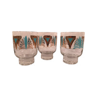 Load image into Gallery viewer, Retro Turquoise and Gold Deco Style Glasses (Set of 6)

