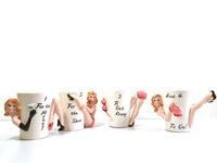Load image into Gallery viewer, Shafford Mid-Century Party Girls 1-For-The-Money.. Mugs (Set of 4)
