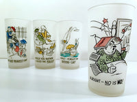 Load image into Gallery viewer, Federal Glass Frosted Risqué and Humorous Glasses (Set of 4)
