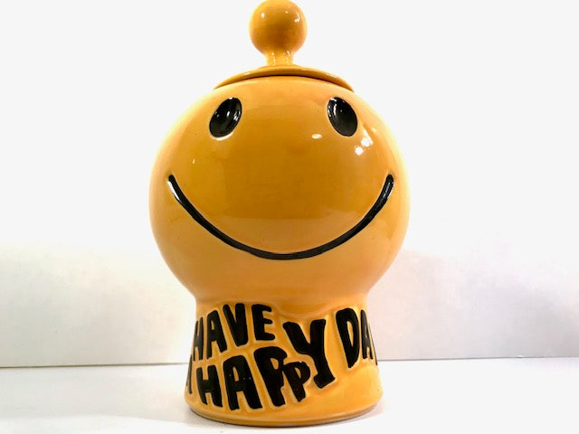 McCoy Have A Happy Day Smiley Face Cookie Jar | Retro Solstice