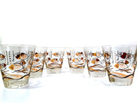 Load image into Gallery viewer, Mid-Century Here Fishy Fishy Double Old Fashion Glasses (Set of 6)
