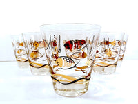 Load image into Gallery viewer, Mid-Century Here Fishy Fishy Double Old Fashion Glasses (Set of 6)
