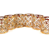 Load image into Gallery viewer, Imperial Glass Mid-Century Sortijas De Oro Double Old Fashion Glasses (Set of 6)
