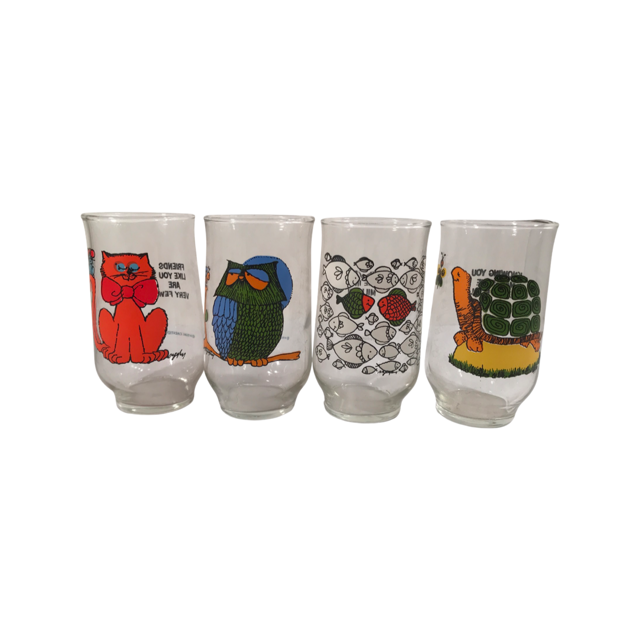 Brockway Glass Friends Glasses (Set of 4)