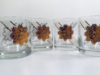 Load image into Gallery viewer, Fred Press Signed Mid-Century Gold and White Regal Glasses (Set of 4)
