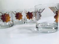Load image into Gallery viewer, Fred Press Signed Mid-Century Gold and White Regal Glasses (Set of 4)
